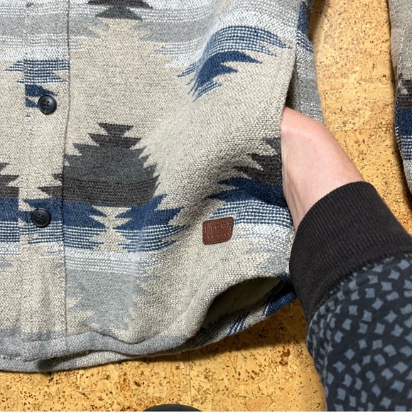 Jachs New York Men’s Aztec Sherpa Lined Button Down Shirt Jacket Shacket Sz S - Picture 12 of 16